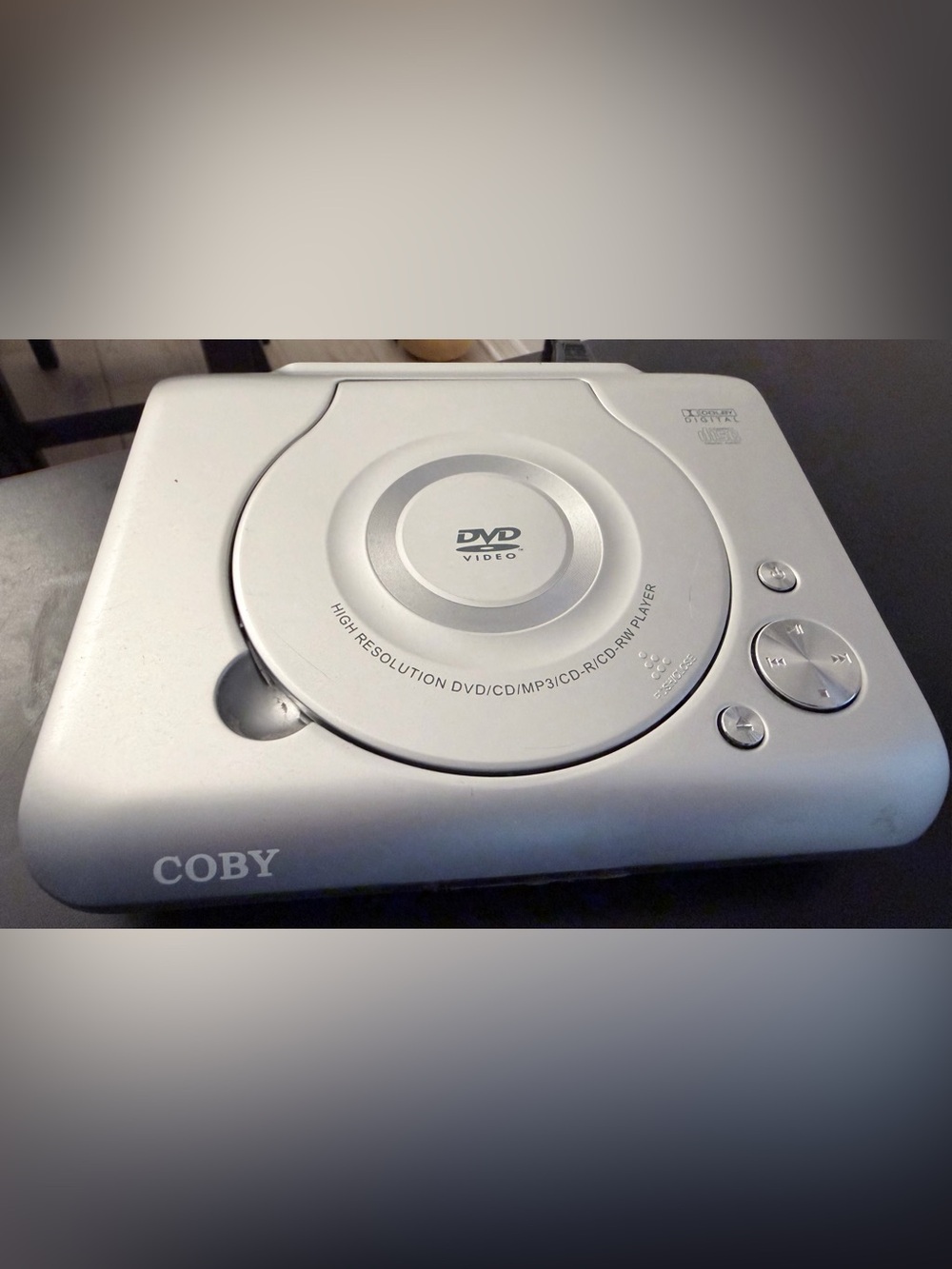 Silver Portable DVD/CD Player - High Resolution DVD Video Playback Coby